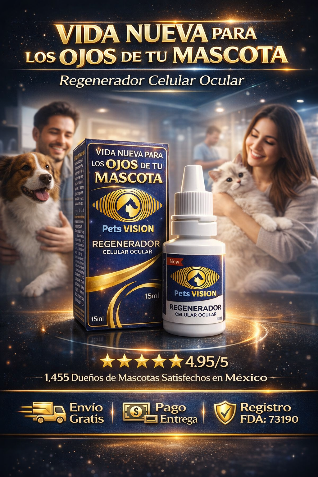 Pets Visión™ - Gotas Oculares para Mascotas x 15ml