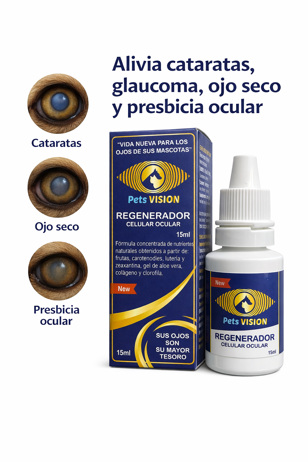 Pets Visión™ - Gotas Oculares para Mascotas x 15ml