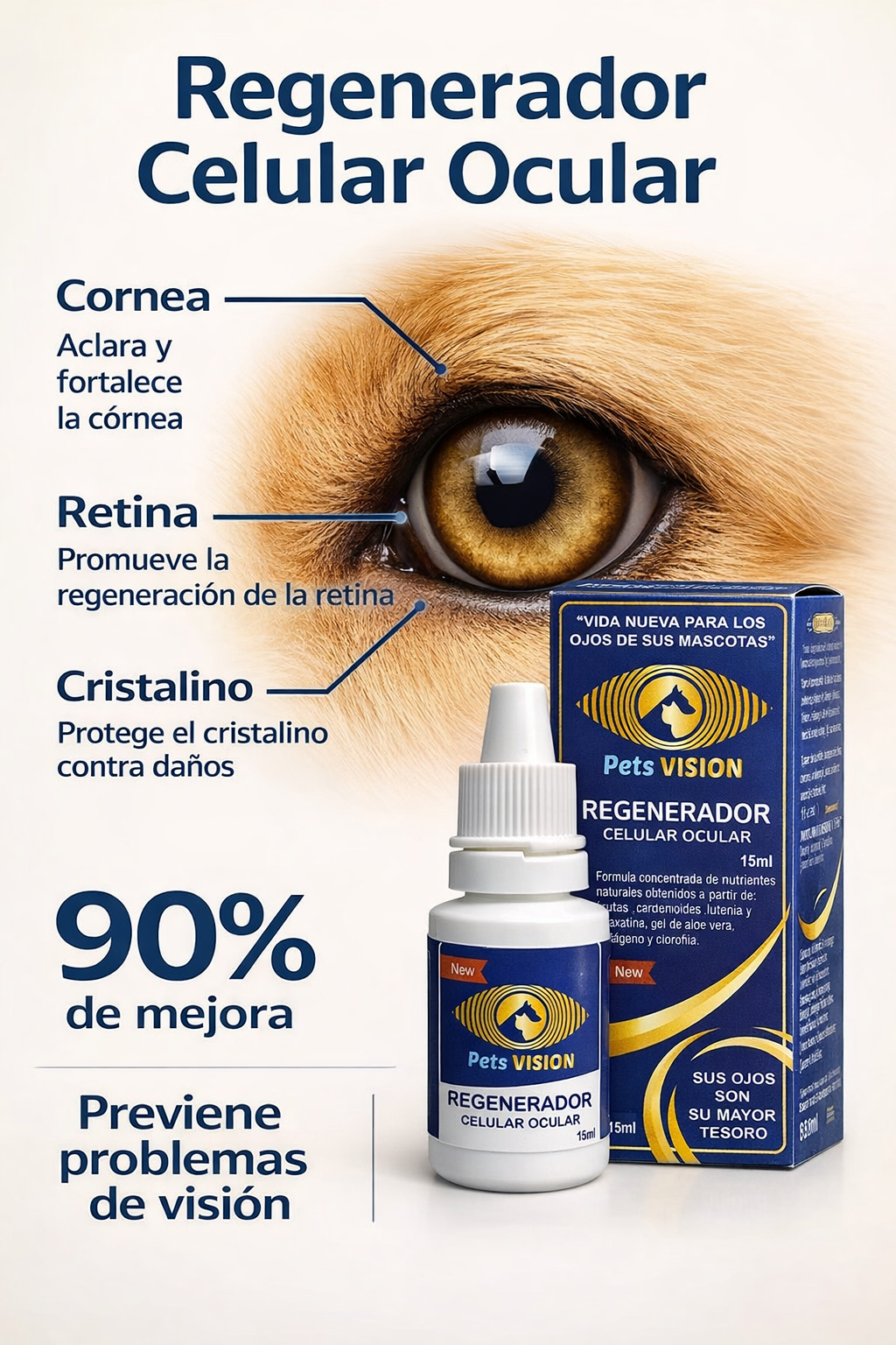 Pets Visión™ - Gotas Oculares para Mascotas x 15ml